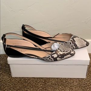 Snakeskin print flats size 7.5